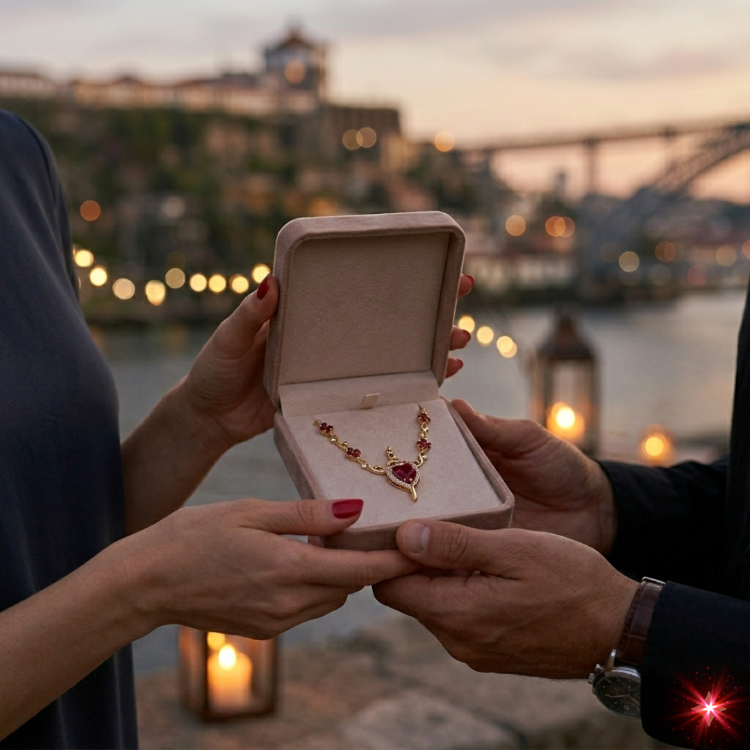 Halskette mit Schwert und Herz