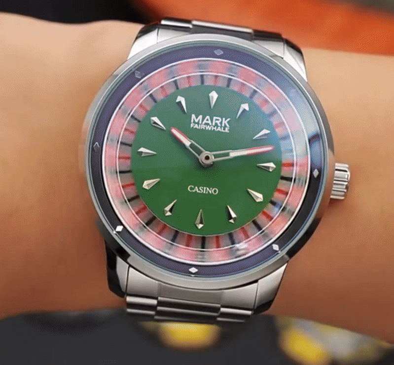 Relógio de Roleta Giratória